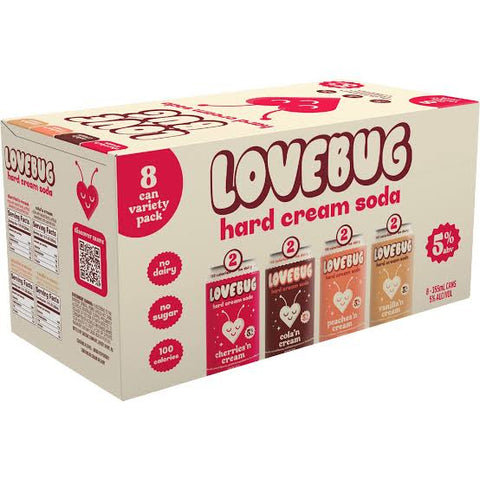 Lovebug Hard Cream Soda Variety 8-Pack