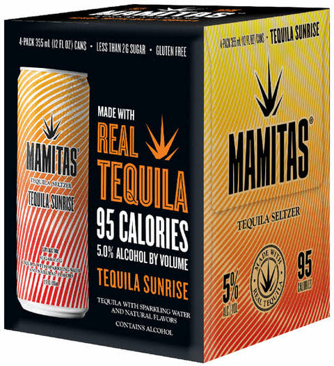 Mamitas Tequila Sunrise Hard Seltzer 4-Pack