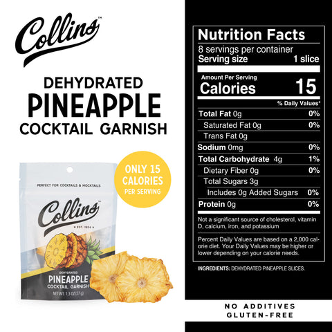 Collins Dehydrated Pineapple Cocktail Garnish 1.3-Oz