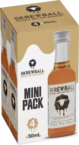 Skrewball Peanut Butter Whiskey 50ml-4pk
