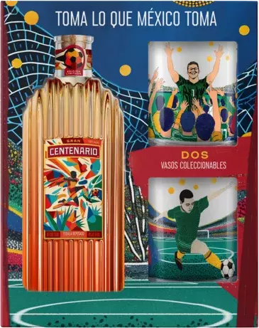 Gran Centenario Reposado Tequila With 2 Glasses 750ml