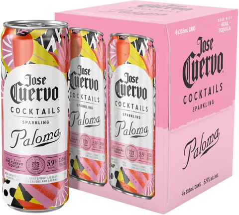 Jose Cuervo Sparkling Paloma 11.8 Proof 355ml Can 4-Pack