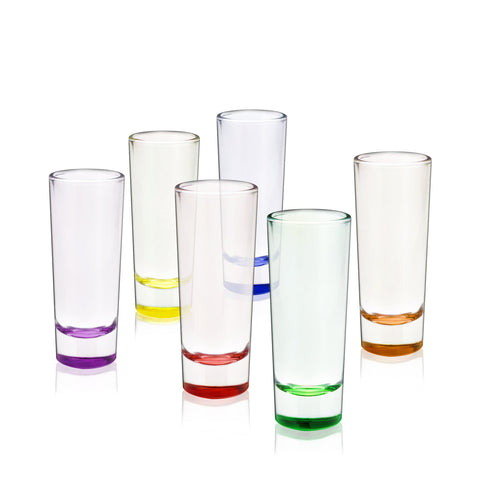 Shooter Shot Glasses in Assorted Colors By True Brand 2-Oz 6-Pack