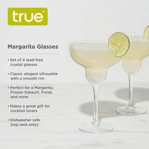 Sorbo 10 oz Margarita Glasses, Set of 4 By True Brand