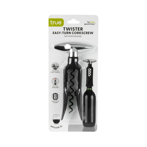True Twister Easy-Turn Black Corkscrew