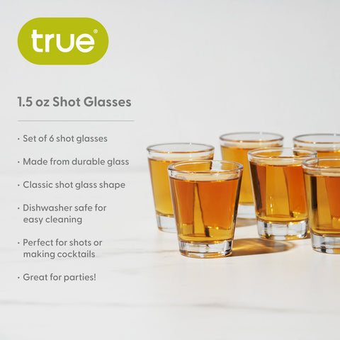 True Shooter Shot Glasses 1.5-Oz 6-Pack