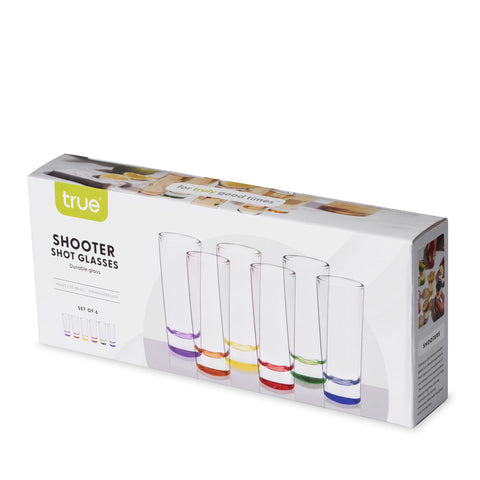 Shooter Shot Glasses in Assorted Colors By True Brand 2-Oz 6-Pack