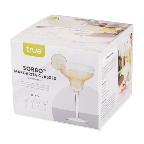 Sorbo 10 oz Margarita Glasses, Set of 4 By True Brand