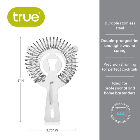 Hawthorne Cocktail Strainer in Stainless Steel By TRUE BAND
