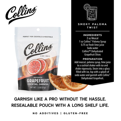 Collins Dehydrated Grapefruit Cocktail Garnish 1.3-Oz